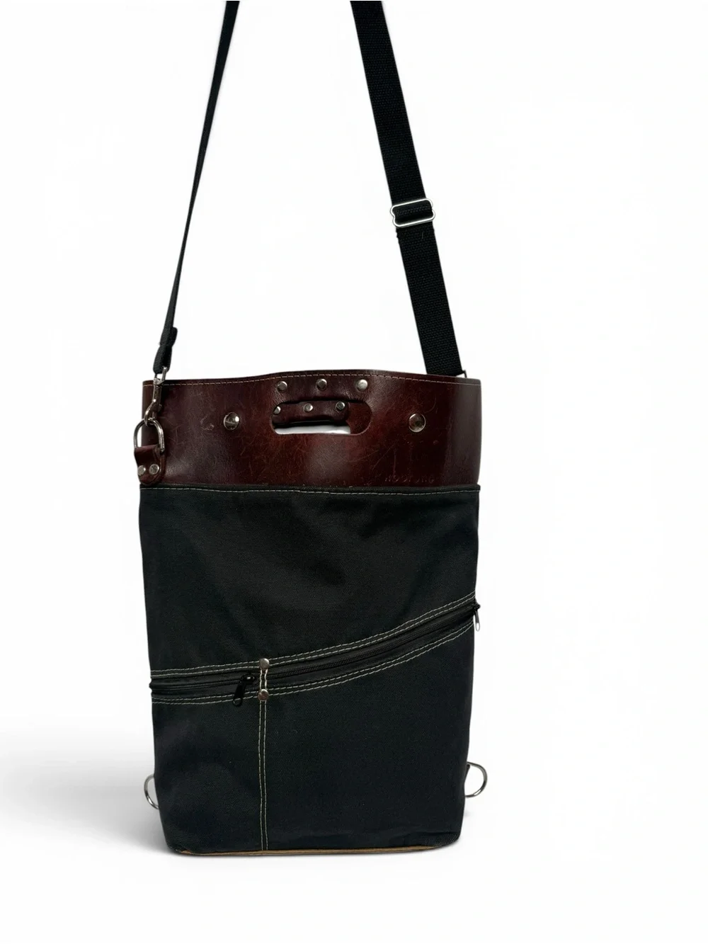 Xobruno Made in Oregon Canvas Leather Convertible Backpack Tote
